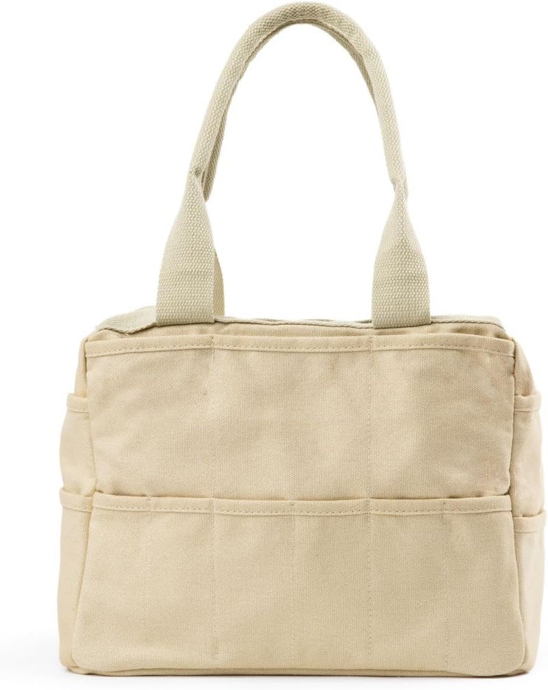 Soolla Studio Bag: Pottery Tool Bag & Craft Storage, Art Supply Organizer, Washable Tote, Knitting Yarn, Crochet Projects, 30 Pockets, 20+ Canvas Colors, Gift for Artists & Teachers (Boho Beige) - Image 3